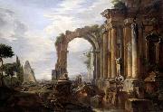Giovanni Paolo Pannini Capriccio of Classical Ruins oil painting reproduction